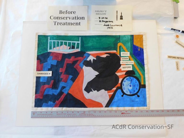 Gouache painting Jacob Lawrence 1943 - Image 16