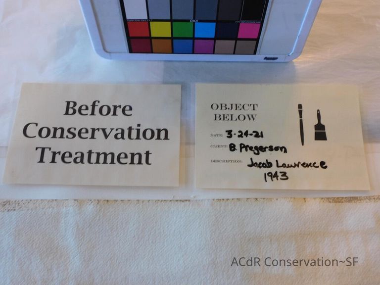 Gouache painting Jacob Lawrence 1943 - Image 21