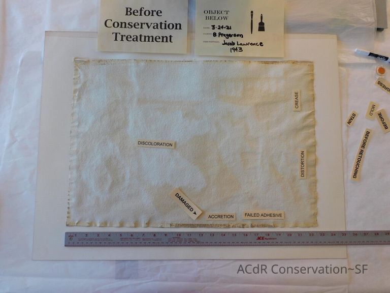 Gouache painting Jacob Lawrence 1943 - Image 30