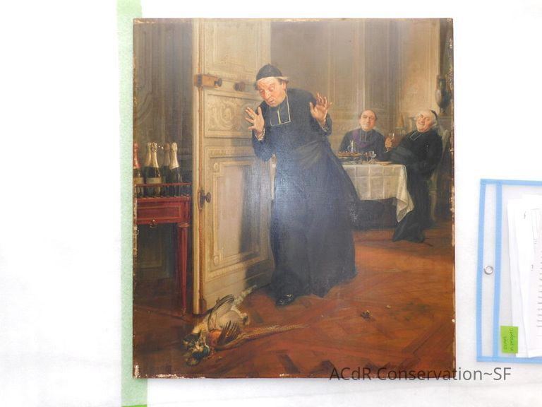 "The Friar's Supper" painting - Image 31