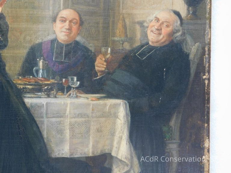 "The Friar's Supper" painting - Image 38
