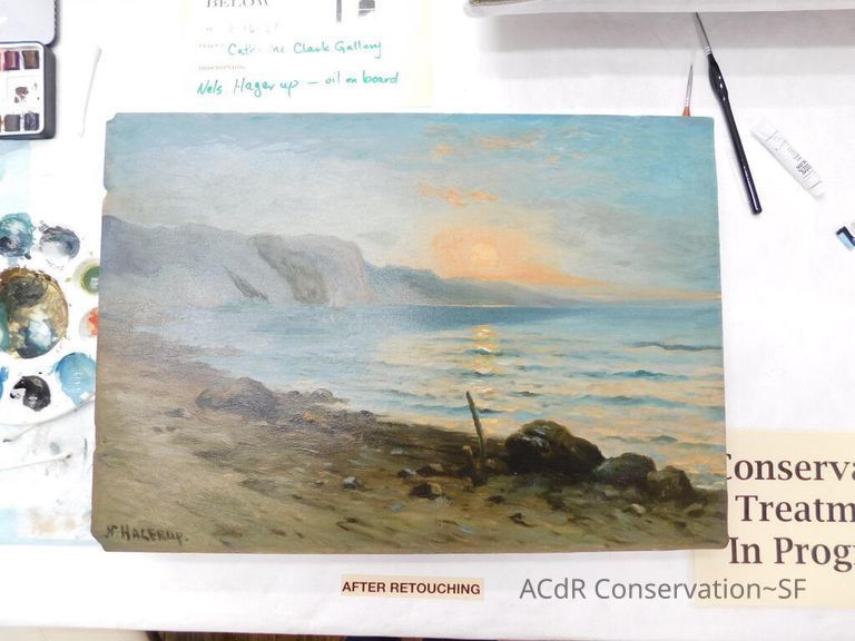 Seascape by Nels Hagerup painting - Image 222