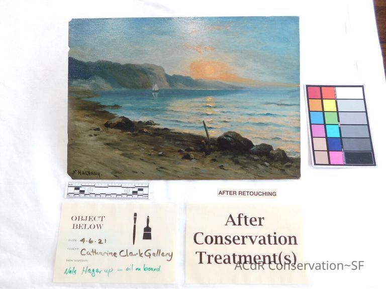 Seascape by Nels Hagerup painting - Image 244