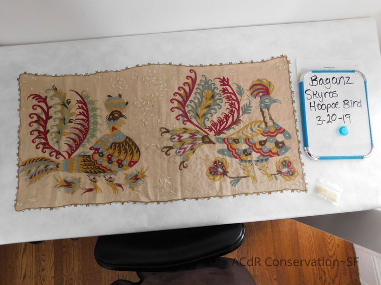 Skyros Hoopoe Birds Embroidered Panel - Image 19