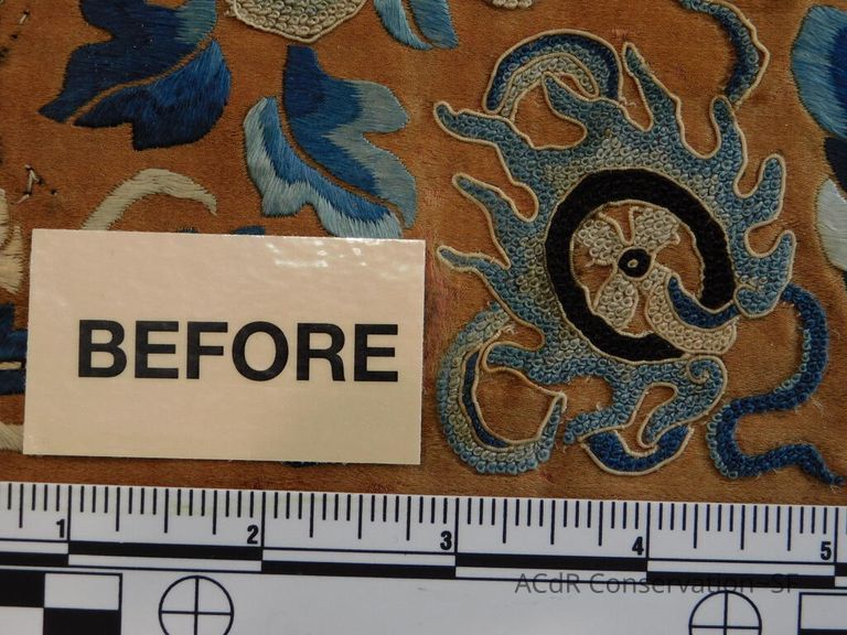Chinese Imperial Court Badge - Silk Embroidery with Brocade - Image 30