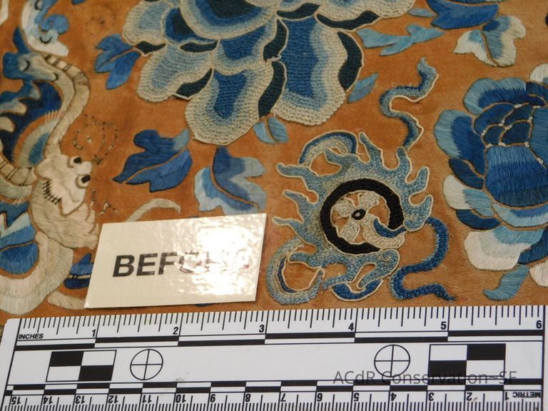 Chinese Imperial Court Badge - Silk Embroidery with Brocade - Image 31