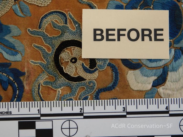 Chinese Imperial Court Badge - Silk Embroidery with Brocade - Image 34