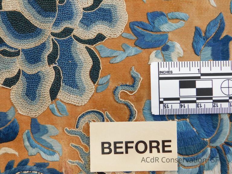 Chinese Imperial Court Badge - Silk Embroidery with Brocade - Image 37