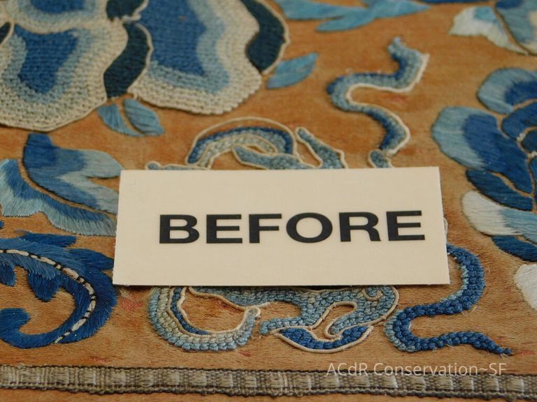 Chinese Imperial Court Badge - Silk Embroidery with Brocade - Image 39