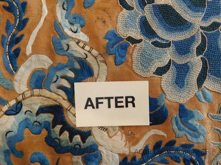 Chinese Imperial Court Badge - Silk Embroidery with Brocade - Image 44