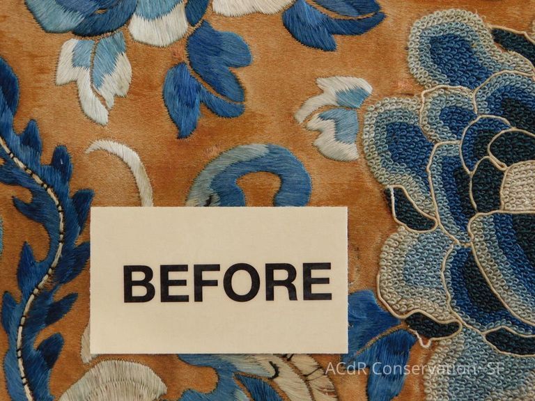 Chinese Imperial Court Badge - Silk Embroidery with Brocade - Image 45