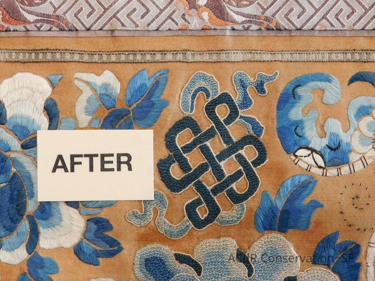 Chinese Imperial Court Badge - Silk Embroidery with Brocade - Image 52