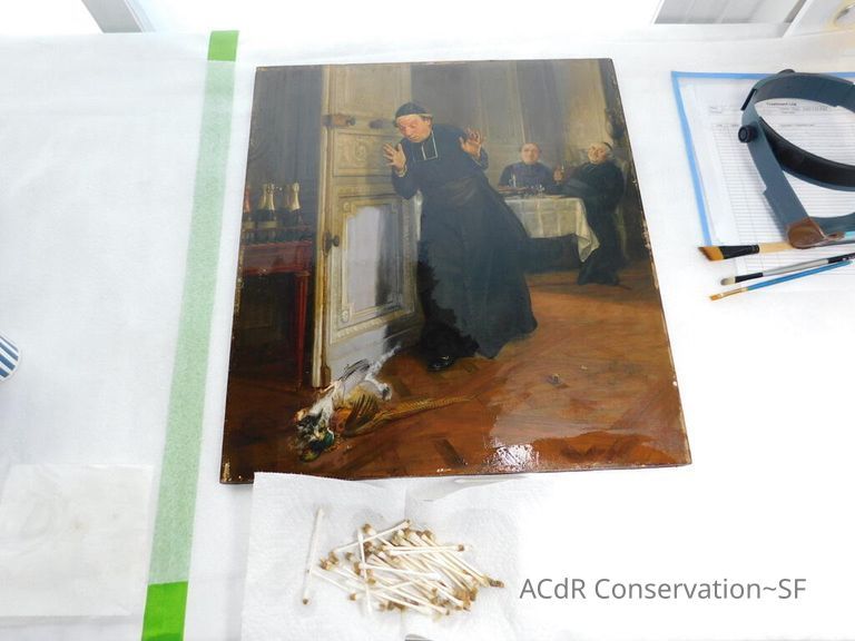 "The Friar's Supper" painting - Image 57