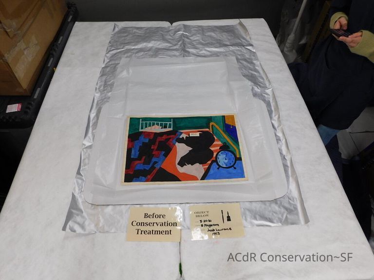 Gouache painting Jacob Lawrence 1943 - Image 34