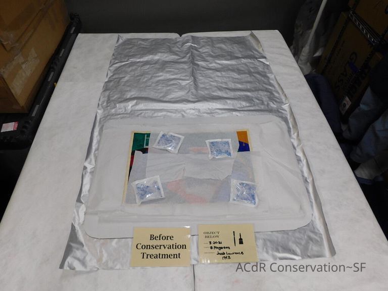 Gouache painting Jacob Lawrence 1943 - Image 36