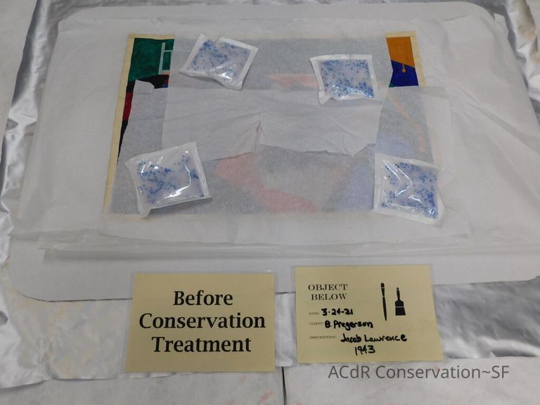 Gouache painting Jacob Lawrence 1943 - Image 37