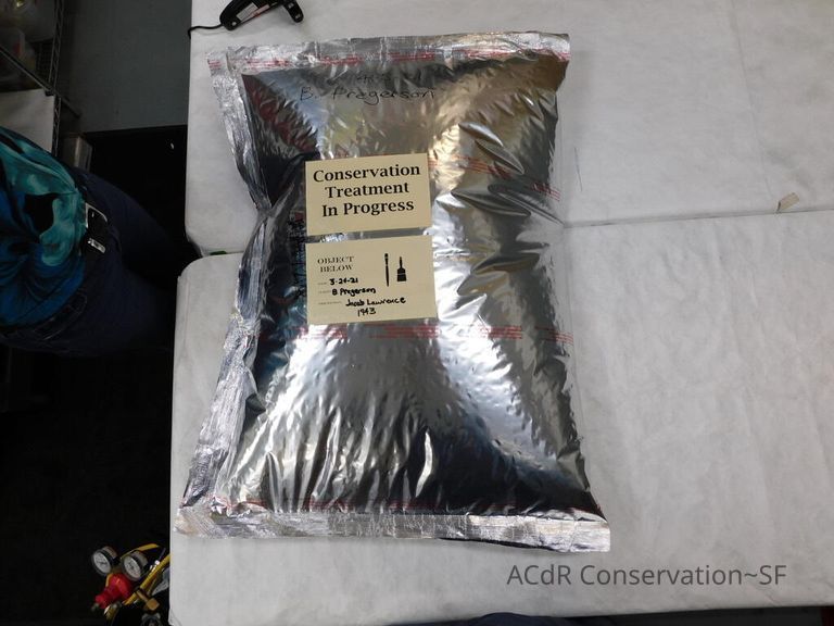 Gouache painting Jacob Lawrence 1943 - Image 53