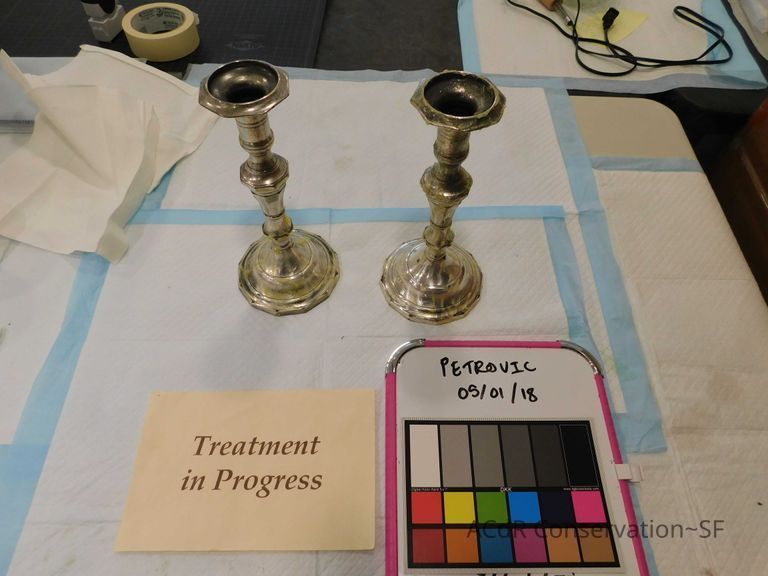 Candlestick Holders, Wooden Icon Diptych - Image 12