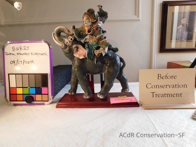 Raku Mounted Elephant