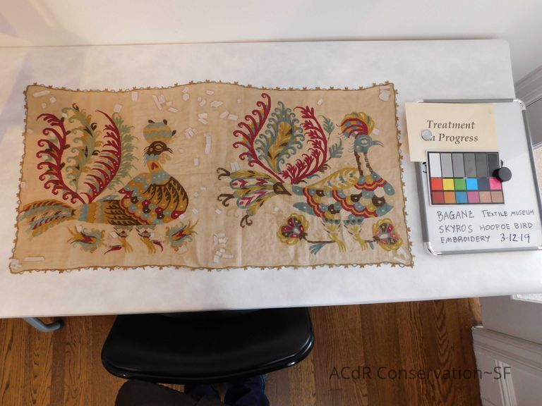 Skyros Hoopoe Birds Embroidered Panel - Image 17