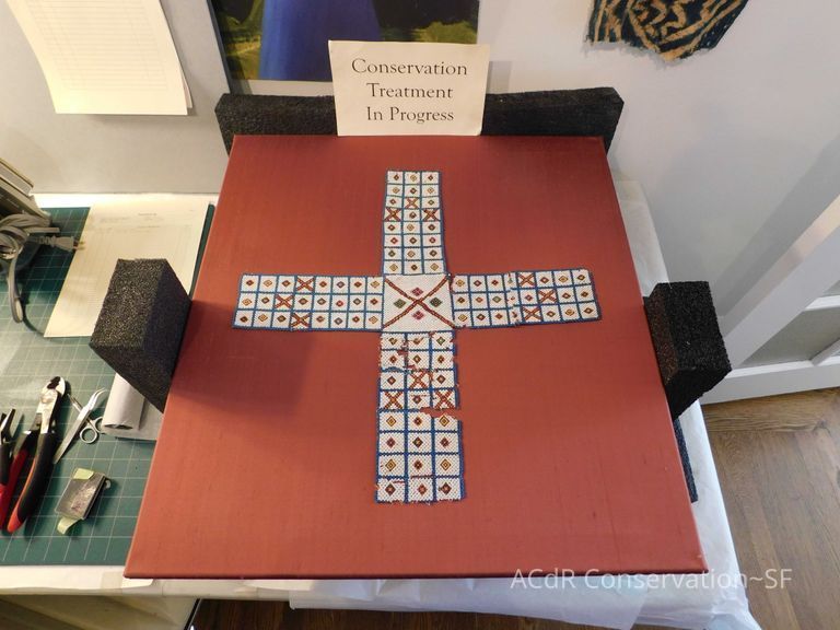          Beaded Parcheezi Game with Ivory Pieces picture number 1
