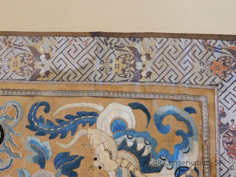 Chinese Imperial Court Badge - Silk Embroidery with Brocade - Image 4
