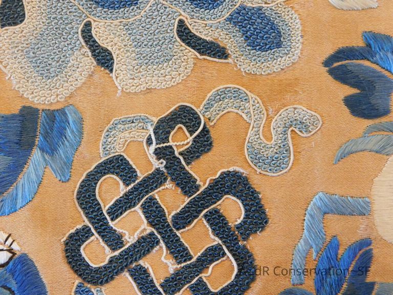 Chinese Imperial Court Badge - Silk Embroidery with Brocade - Image 13