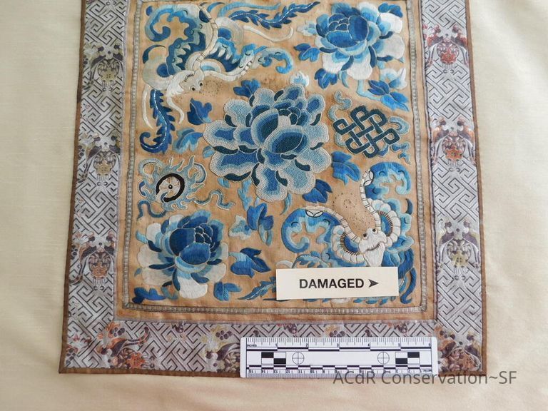 Chinese Imperial Court Badge - Silk Embroidery with Brocade - Image 55