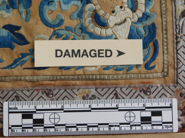 Chinese Imperial Court Badge - Silk Embroidery with Brocade - Image 56