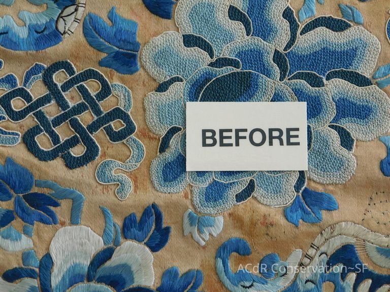 Chinese Imperial Court Badge - Silk Embroidery with Brocade - Image 59