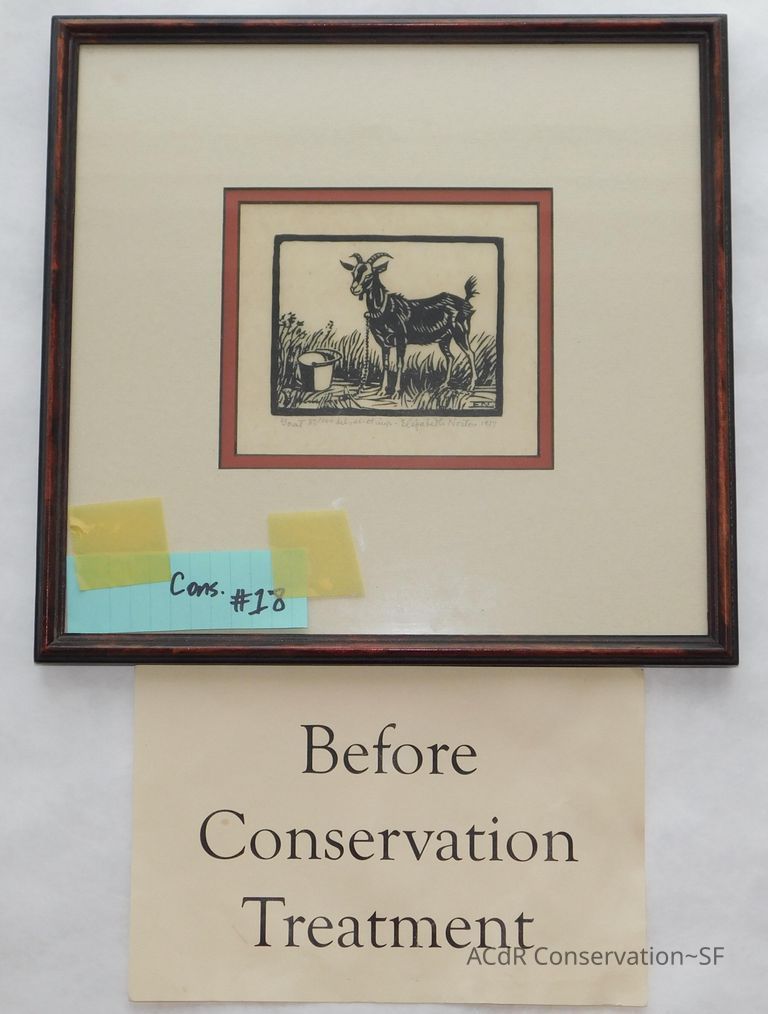          #18 - Woodblock Print -Goat picture number 1
