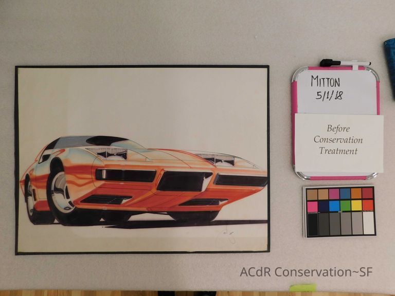          Framed red car picture number 1
