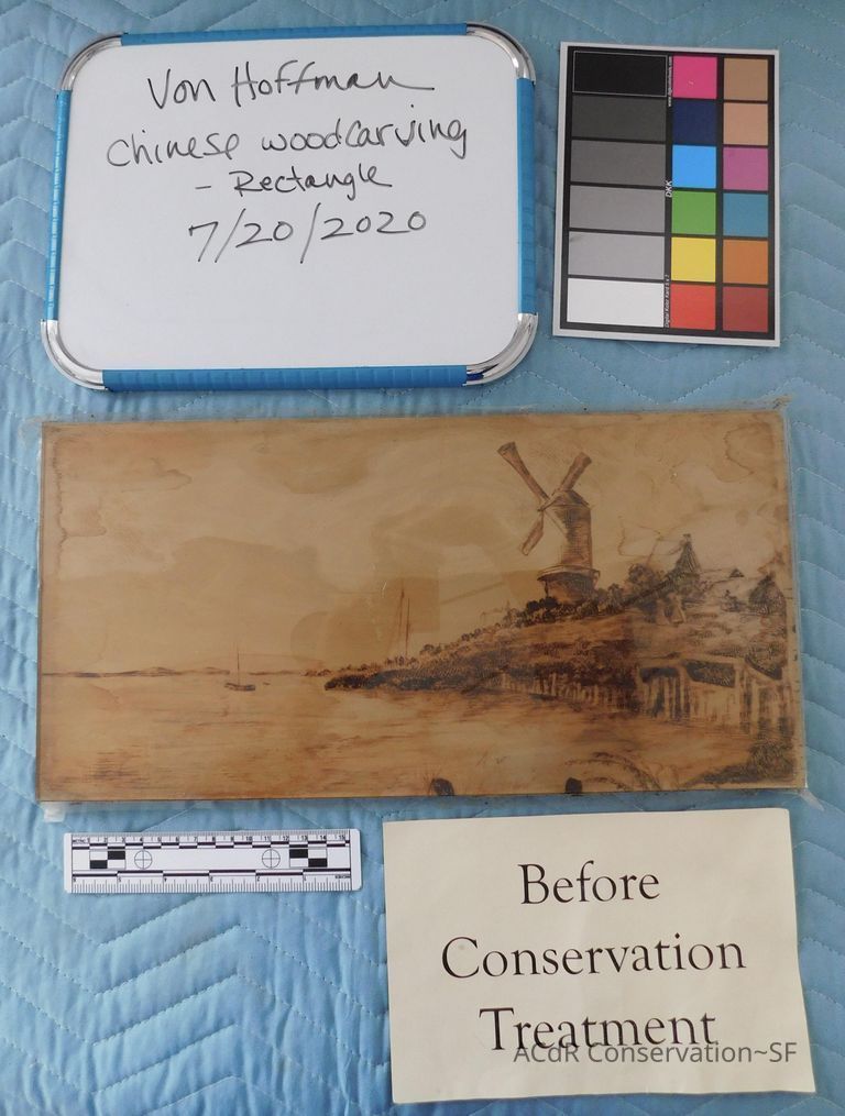          Dutch Windmill scene - wood burnishing picture number 1
