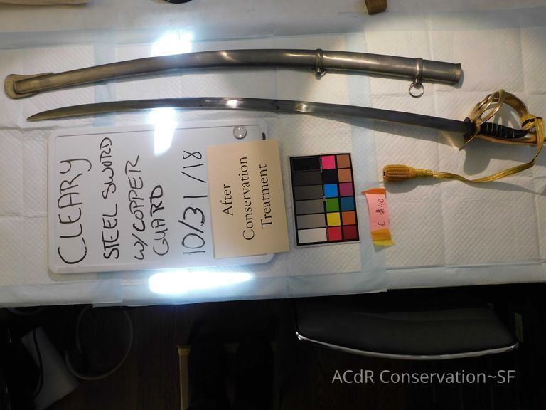 Steel Sword with Sheath and Copper Guard (corncob tassel) - Image 2