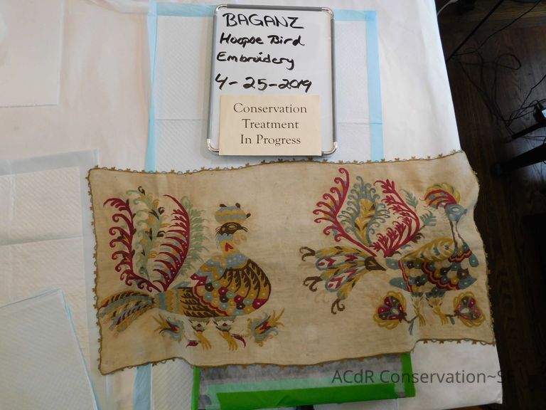 Skyros Hoopoe Birds Embroidered Panel - Image 26