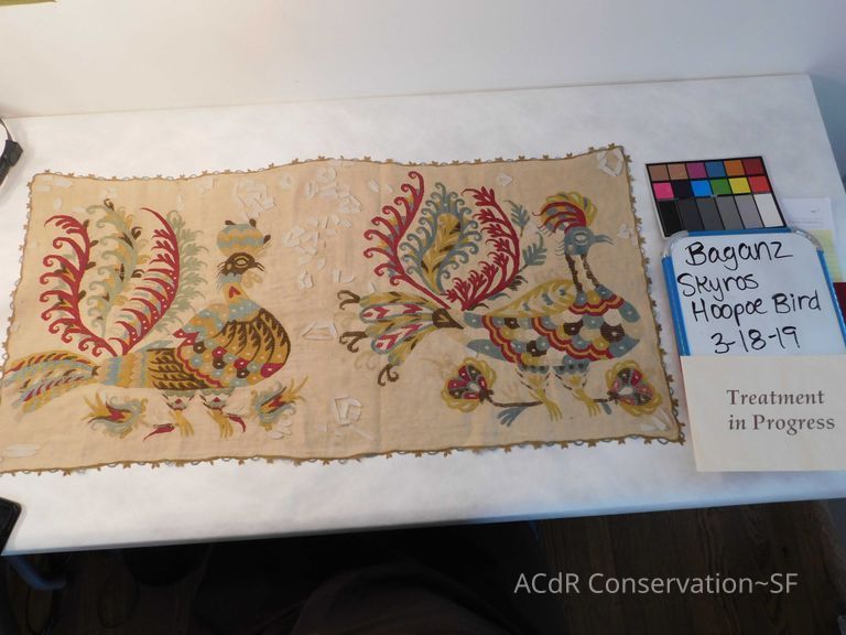 Skyros Hoopoe Birds Embroidered Panel - Image 22
