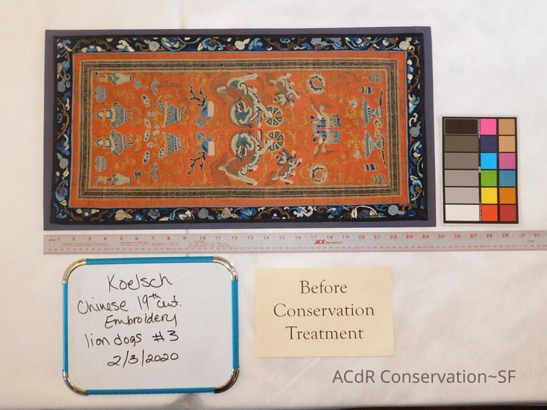          Chinese Imperial Court Sleeve - Lion Dogs picture number 1
