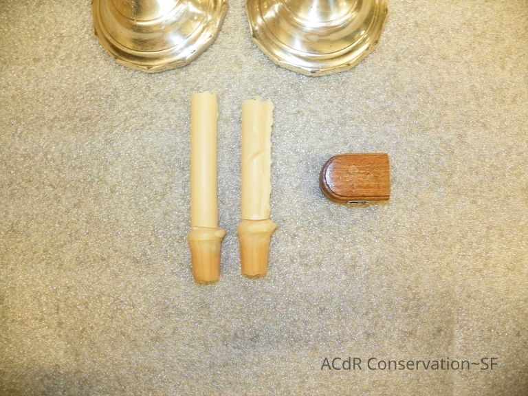 Candlestick Holders, Wooden Icon Diptych - Image 4