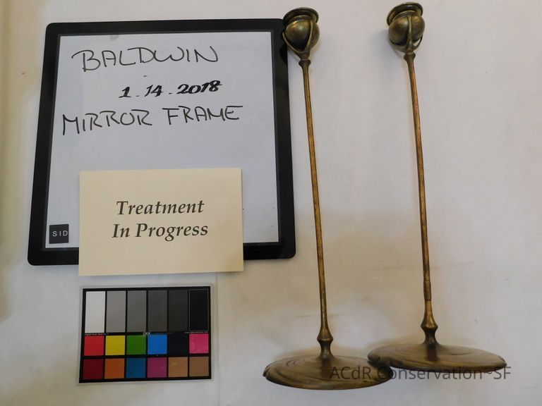 Bronze Tiffany Candlesticks - Image 5