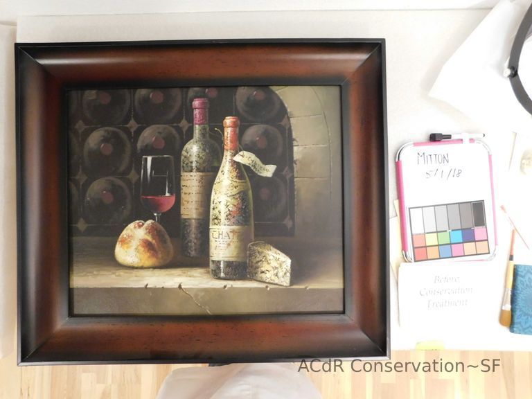          Still life with wine, bread, and cheese picture number 1
