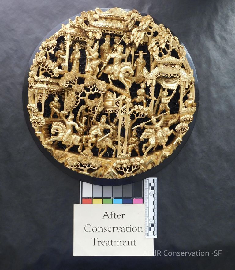 Large Round Chinese woodcarving - Image 43