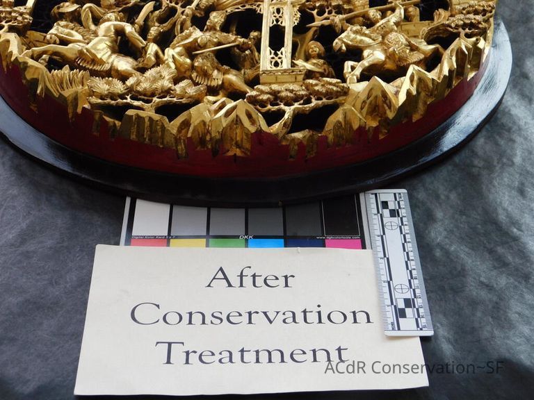 Large Round Chinese woodcarving - Image 44