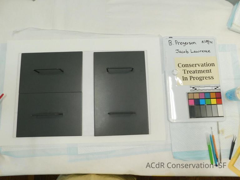 Gouache painting Jacob Lawrence 1943 - Image 107