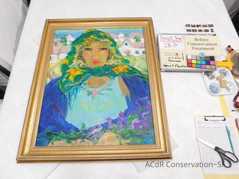          Portrait of a Woman in teal scarf picture number 1
