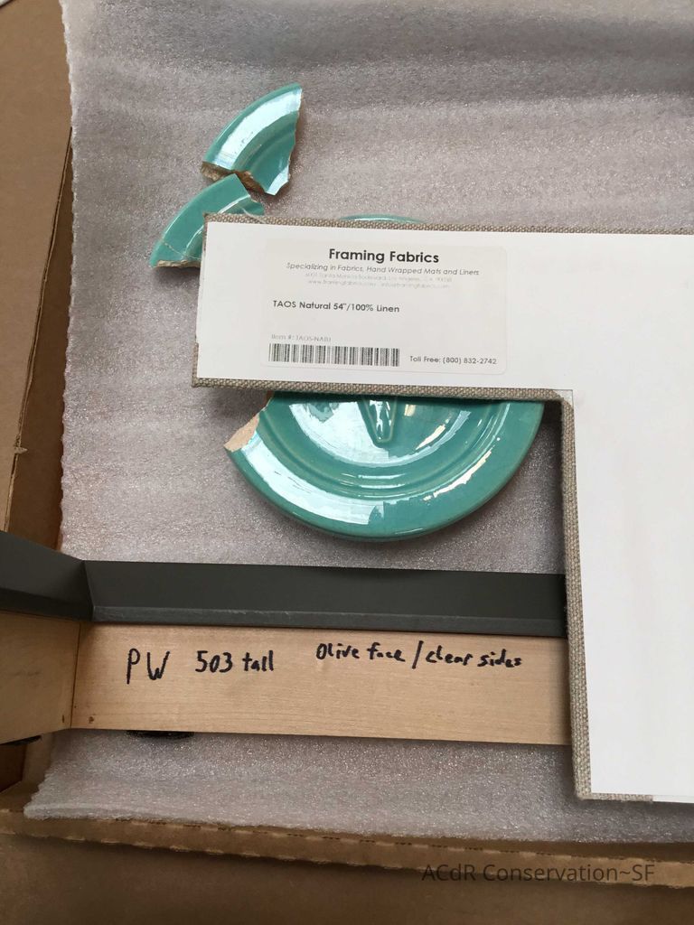 Pale mint blue ceramic plaque - Image 16