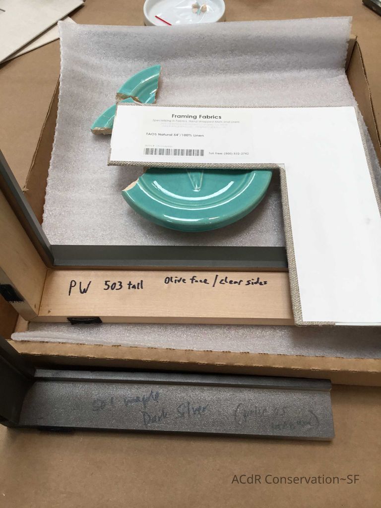 Pale mint blue ceramic plaque - Image 17