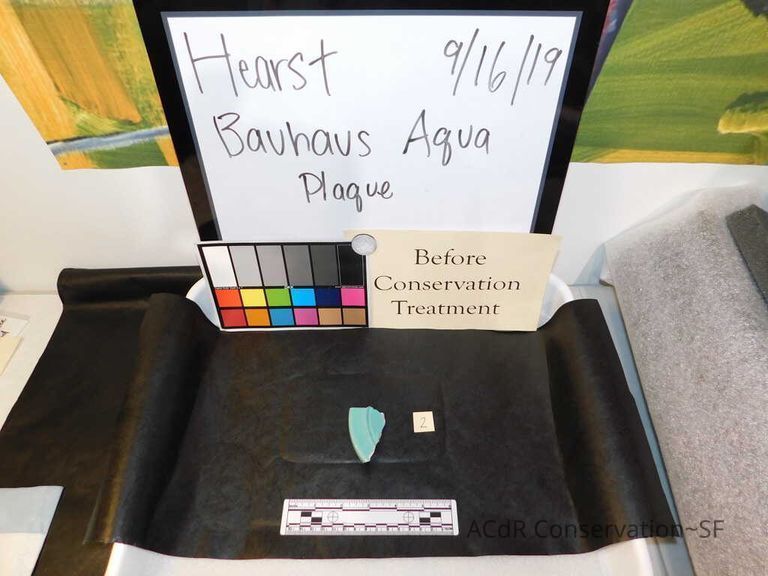 Pale mint blue ceramic plaque - Image 20