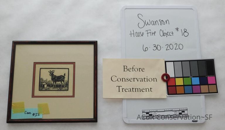 #18 - Woodblock Print -Goat - Image 2