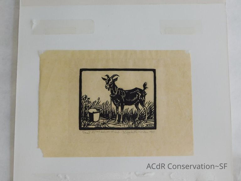 #18 - Woodblock Print -Goat - Image 10
