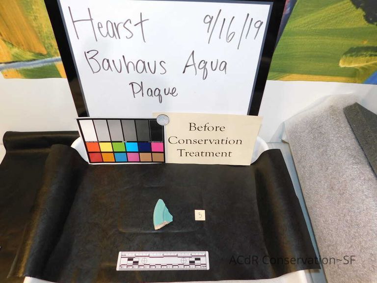 Pale mint blue ceramic plaque - Image 21